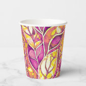 マゼンタ金ゴールドクリスマスパターン#21 ID1009 紙コップ (裏面)