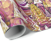 マゼンタ金ゴールドクリスマスパターン#25 ID1009 ラッピングペーパー (ロールコーナー)