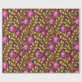 マゼンタ金ゴールドクリスマスパターン#29 ID1009 ラッピングペーパー (フラット)