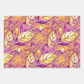 マゼンタ金ゴールドクリスマスパターン#2#21#32 ID1009 ラッピングペーパーシート (正面)