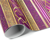 マゼンタ金ゴールドクリスマスパターン#2 ID1009 ラッピングペーパー (ロールコーナー)