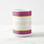 マゼンタ金ゴールドクリスマスパターン#35 ID1009 コーヒーマグカップ (中央)