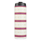 マゼンタ金ゴールドクリスマスパターン#35 ID1009 タンブラー (正面)