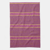 マゼンタ金ゴールドクリスマスパターン#35b ID1009 キッチンタオル (縦)