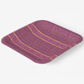 マゼンタ金ゴールドクリスマスパターン#35b ID1009 ペーパープレート (傾斜あり)