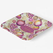 マゼンタ金ゴールドクリスマスパターン#6 ID1009 ペーパープレート (傾斜あり)