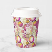 マゼンタ金ゴールドクリスマスパターン#6 ID1009 紙コップ (右)