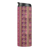 マゼンタ金ゴールドクリスマスララパターン#27 ID1009 タンブラー (回転右)