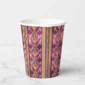 マゼンタ金ゴールドクリスマスララパターン#27 ID1009 紙コップ (右)