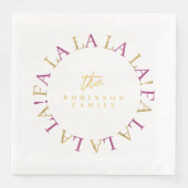 マゼンタ金ゴールドクリスマスFa La La ID1009 (正面)