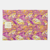 マゼンタ金ゴールドメリークリスマスパターン#21 ID1009 キッチンタオル (横)