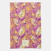 マゼンタ金ゴールドメリークリスマスパターン#21 ID1009 キッチンタオル (縦)