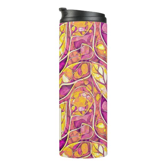 マゼンタ金ゴールドメリークリスマスパターン#21 ID1009 タンブラー (回転右)