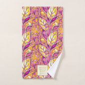 マゼンタ金ゴールドメリークリスマスパターン#21 ID1009 バスタオルセット (ハンドタオル)