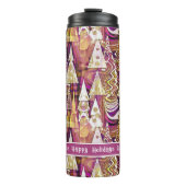 マゼンタ金ゴールドメリークリスマスパターン#25 ID1009 タンブラー (正面)