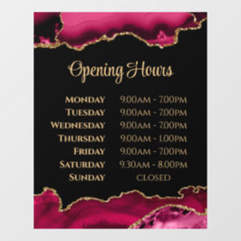 マゼンタ金ゴールド攪拌開口時間ウィンドウの固定 ウィンドウサイン