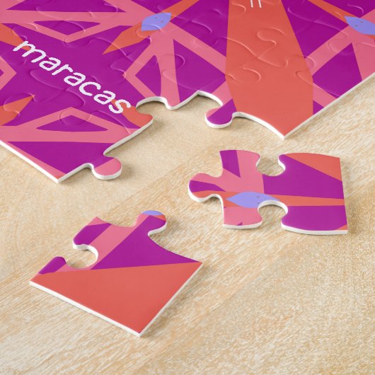 マゼンタ鍵のライフ万華鏡のように千変万化するパターンミュージカルテーマ ジグソーパズル (側面)