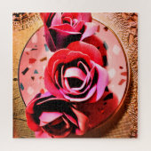 マゼンタ開花 ジグソーパズル (縦)