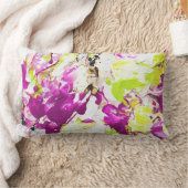 マゼンタ雨クッション ランバークッション (ブランケット)