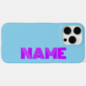 マゼンタ3Dインディゴモダン名 | 空おもしろい青 Case-Mate iPhoneケース (裏面 (横))