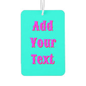 マゼンタ3D赤モダン名 | ネオンおもしろいターコイズ カーエアーフレッシュナー (裏面)