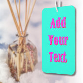 マゼンタ3D赤モダン名 | ネオンおもしろいターコイズ カーエアーフレッシュナー