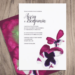 マゼンタ オータム フラワーズ ウェディング 招待状