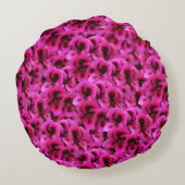 マゼンタ ゲラニウム フラワー トス カウチ ラウンドクッション (裏面)