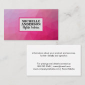 マゼンタ ジオメトリック 名刺 (正面/裏面)