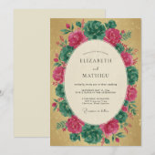 マゼンタ・テイルリースの結婚式 招待状 (正面/裏面)