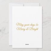 マゼンタ・バブル・グリッタリー・ゴールド・リボン シーズンカード (裏面)