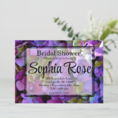 マゼンタ パープル ブルー イエロー ハイドレンジアの花 招待状 (スタンド正面)