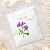 マゼンタ – ピンクのシルクの紫がかった紫のバラ フェイバーバッグ (クリップ留めされた状態)