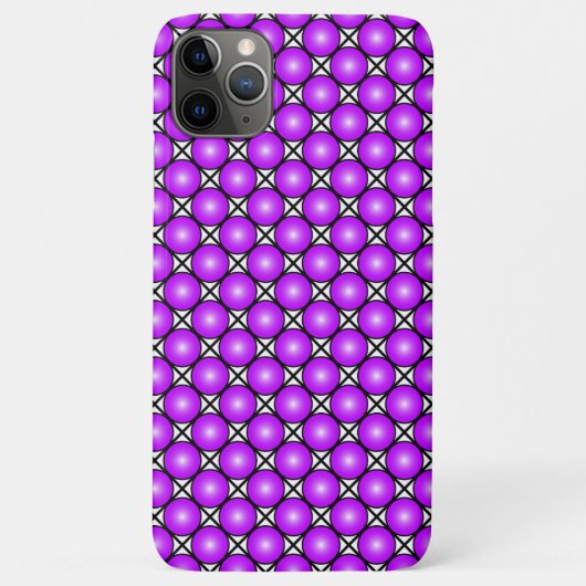 マゼンタ ピンクドット 黒 白 ラティス柄 Case-Mate iPhoneケース (裏面)