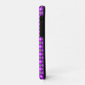 マゼンタ ピンクドット 黒 白 ラティス柄 Case-Mate iPhoneケース (裏面/左)