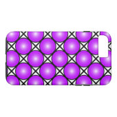 マゼンタ ピンクドット 黒 白 ラティス模様 Case-Mate iPhoneケース (裏面(横))