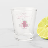 マゼンタ&ピンクボホバラエレガントブライダルシャワー ショットグラス (裏面)