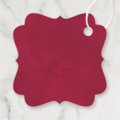 マゼンタ&ピンクローズエレガントな結婚式ありがとう フェイバータグ (裏面)