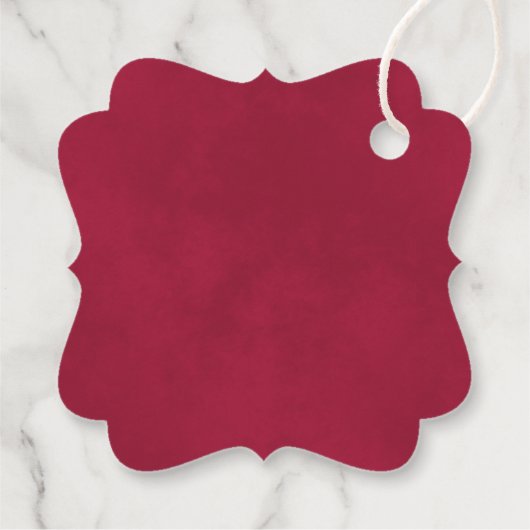 マゼンタ&ピンクローズエレガントな結婚式ありがとう フェイバータグ (裏面)