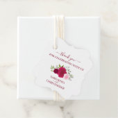 マゼンタ&ピンクローズエレガントな結婚式ありがとう フェイバータグ (インサイチュ)