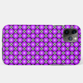 マゼンタ ピンク ドット 黒 白 ラティス 模様 Case-Mate iPhoneケース (裏面(横))