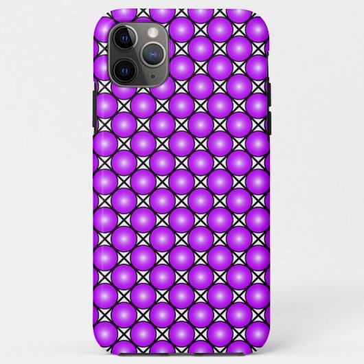 マゼンタ ピンク ドット 黒 白 ラティス 模様 Case-Mate iPhoneケース (裏面)