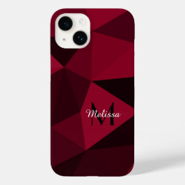 マゼンタ ピンク レッド ブラック 幾何学 パターン モノグラム Case-Mate iPhone 14ケース