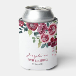 マゼンタ ピンク ローズ 花 グリーンネイチャー 誕生日 缶クーラー
