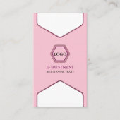 マゼンタ&ベビーピンクモダンプロフェッショナルガーリーかわいい 名刺 (正面)