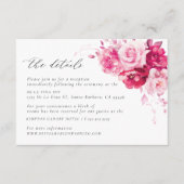 マゼンタ ホット ピンク ウェディング 詳細 封入カード エンクロージャーカード (正面)