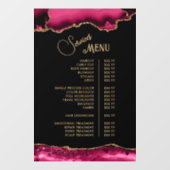 マゼンタ レッド アゲート サービス メニュー ウィンドウサイン (シート)