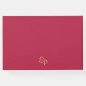 マゼンタ「永遠を通して」ミニマル結婚リスト ゲストブック (裏面)