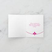 マゼンタ(紋章の)フラ・ダ・リ結婚フォトサンキューカード サンキューカード (内部)