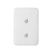 マゼンタ – 赤、黄色がかったオレンジ色の装飾 バスマット (正面縦)